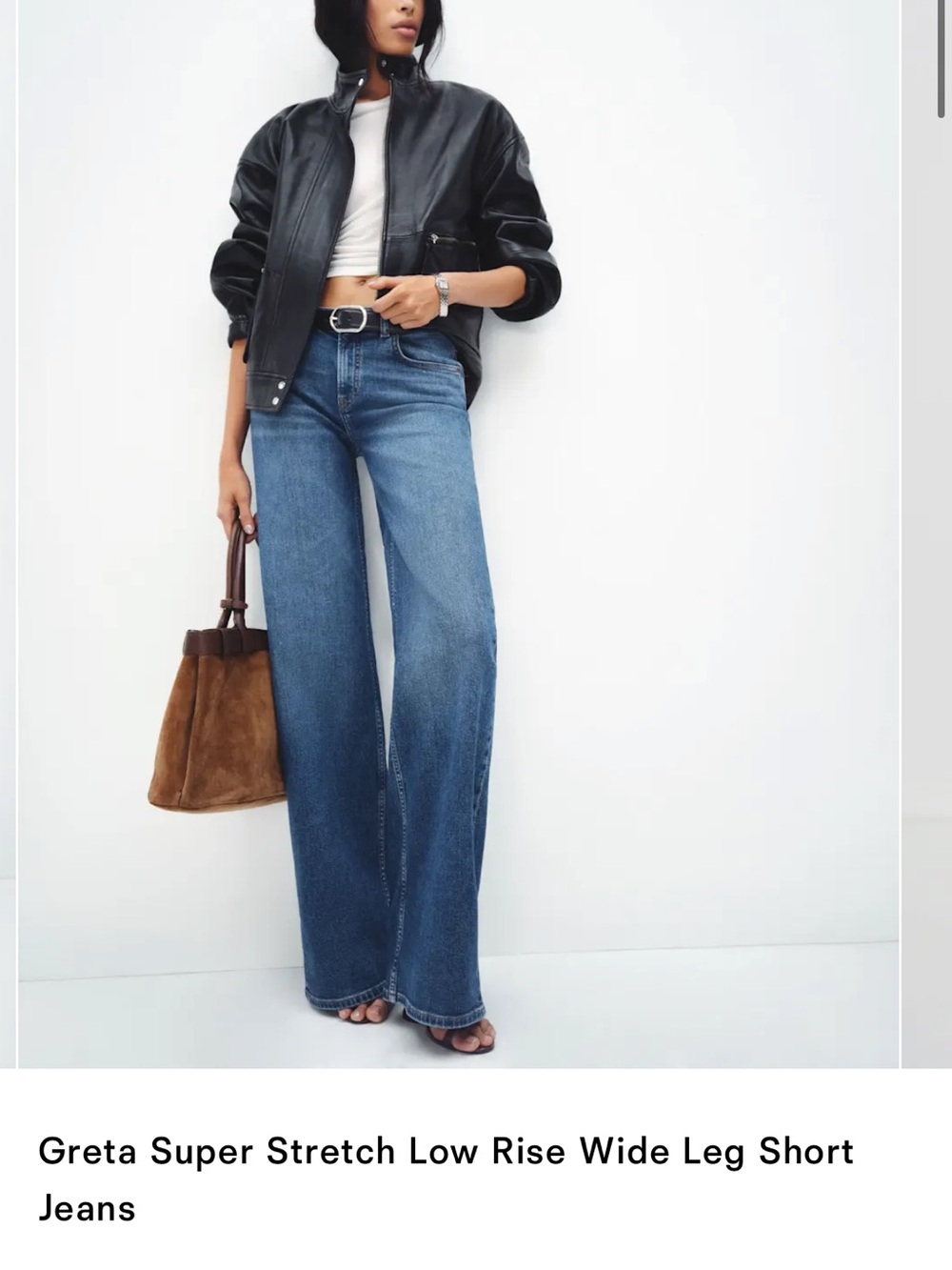 Reformation Greta Wide-Leg Jeans - Medium Blue